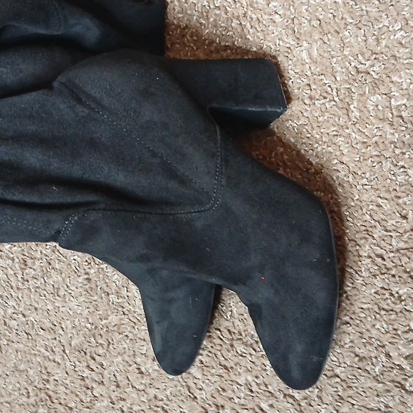 Unisa black knee high chunky heeled boots size 9.5 - Picture 8 of 16